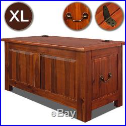 Wooden Storage Box Large Hardwood Furniture Trunk Unit Storage Chest 85X44X48Cm