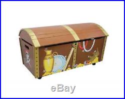 Wooden Storage Trunk Large Treasure Chest Toy Box Hand Painted&Carved HQuality