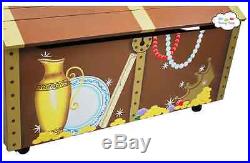 Wooden Storage Trunk Large Treasure Chest Toy Box Hand Painted&Carved HQuality