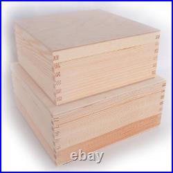 Wooden Trinket Keepsake Boxes / Square or Rectangular /XSmall-Small-Medium-Large