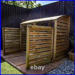 Wooden Wheelie Bin Store 5x4 Outdoor Dustbin Garden Storage Double Box 5ft 4ft