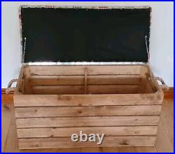 Wooden storage box with seat Lid