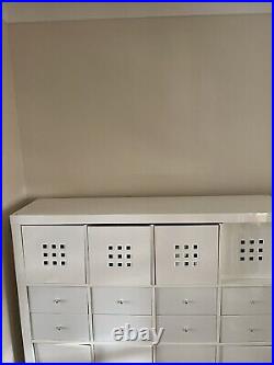 Wooden storage unit In White Gloss. Multi Purpose E, g. Books/ Kitchen / Office
