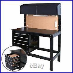 Workbench Cabinet Combo 2-in-1 Work Light 48 in. Rust Resistant Tool Storage Box