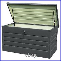 XL Steel Garden Storage Deck Box Lockable Utility Box Chest Weatherproof Outside