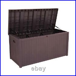 XL Storage Garden Cushion Toy Chest Trunk 430L Plastic Shed Box Tools Waterproof