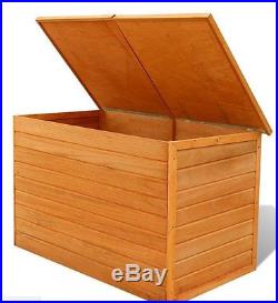 XL Wooden Storage Garden Weatherproof Patio Bin Box Chest Outside Pillow Tidy