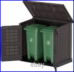 XXL Large Outdoor Garden Lockable Storage Shed Waterproof Tool & Bike Bin