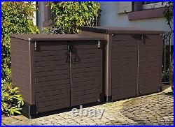 XXL Large Storage Shed Garden Outdoor Bin Tool Store Lockable Waterproof Unit