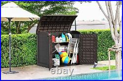 XXL Large Storage Shed Garden Outdoor Bin Tool Store Lockable Waterproof Unit
