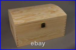 X- Large Treasure Chest Plain Wooden Wedding Box Keepsake Storage Unit SO22