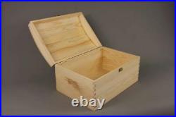 X- Large Treasure Chest Plain Wooden Wedding Box Keepsake Storage Unit SO22