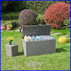 YITAHOME Garden Storage Box Waterproof, 380L Large Outdoor Storage Box with Lid