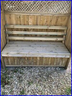 Zest4Leisure Hampshire Wooden Arbour With Storage Box Large 2-seater